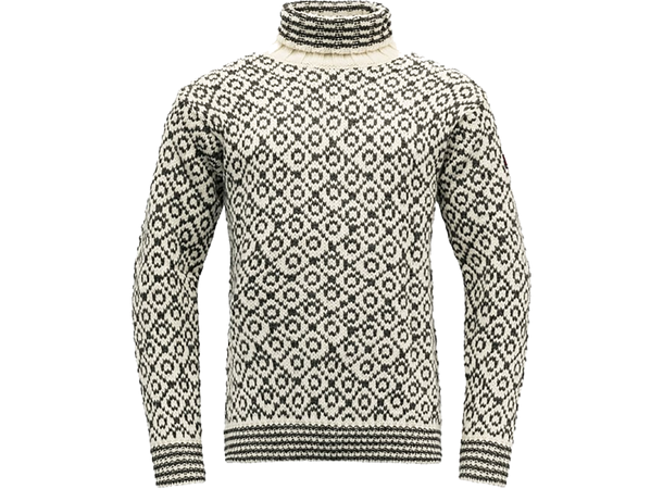 Svalbard Wool High Neck Offwhite/Anthracite L 