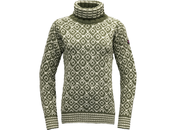 Svalbard Wool High Neck Offwhite/Anthracite L 