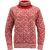 Svalbard Wool High Neck Hindberry/Offwhite L 