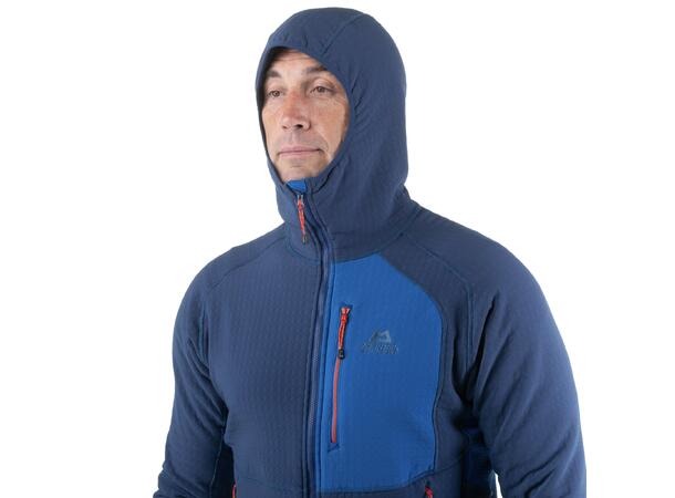 Shroud Hooded Mens Jacket Cardinal Orange/Medieval Blue S 