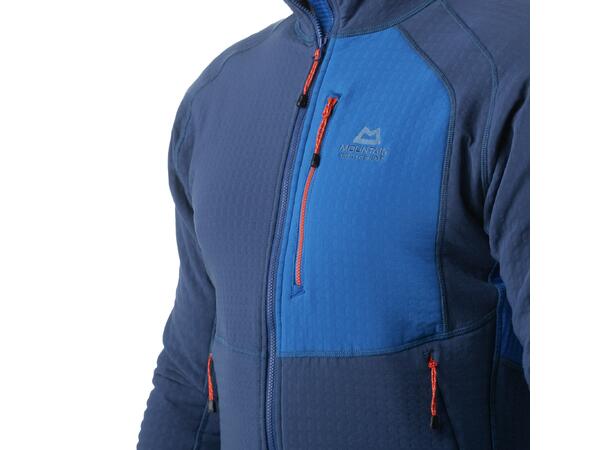 Shroud Hooded Mens Jacket Cardinal Orange/Medieval Blue S 