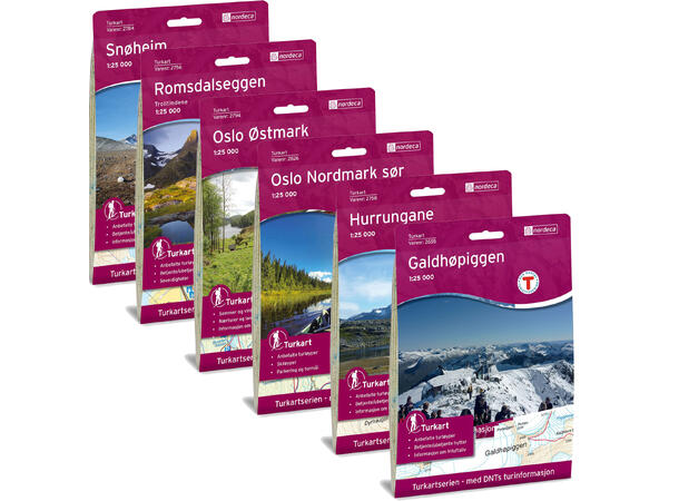 Kart DNT Turkart 1:25 000 Snøheim 