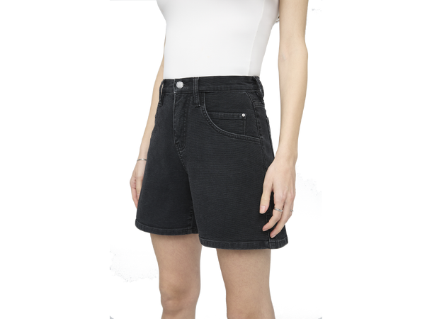Stretch Canvas High Rise Relaxed Short Tan 29 