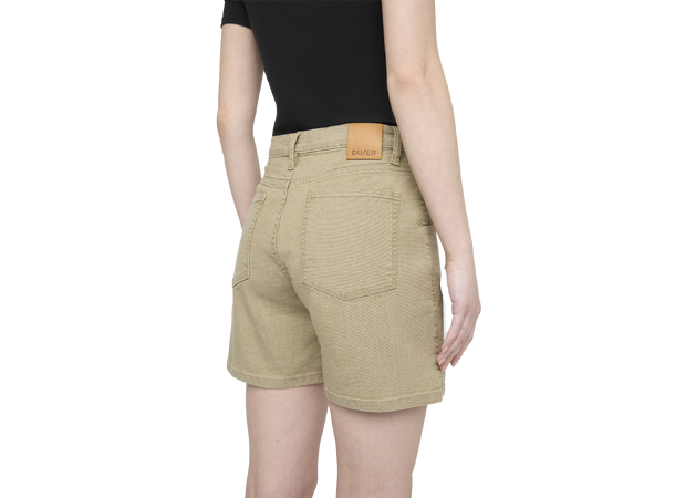 Stretch Canvas High Rise Relaxed Short Tan 29 