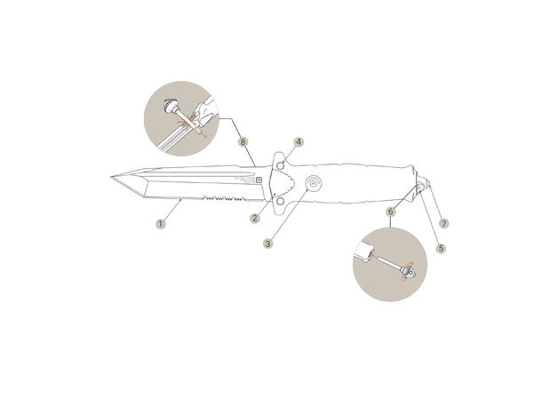 VENGEUR KNIFE BLACK Taktisk overlevelseskniv 