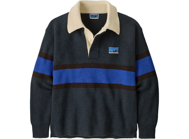 Recycled Wool-Blend Rugby Sweater Rugby Big: Sunken Blue L 