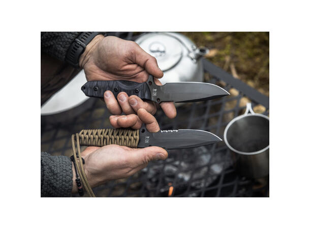 MARAUDEUR KNIFE BLACK G10 Overlevelseskniv, serratert blad 