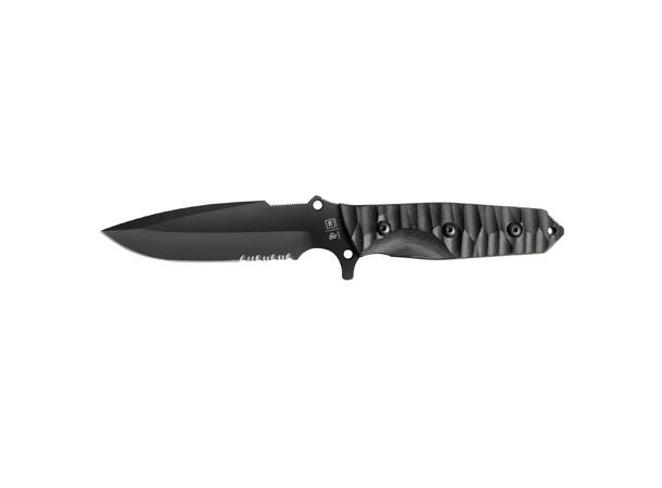 MARAUDEUR KNIFE BLACK G10 Overlevelseskniv, serratert blad 