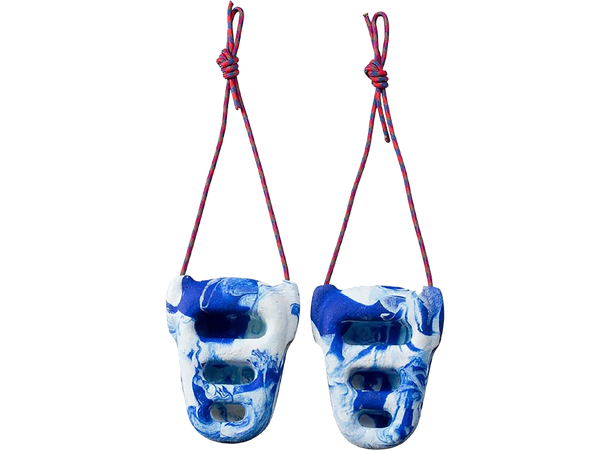 Rock rings 3D Blue/White 