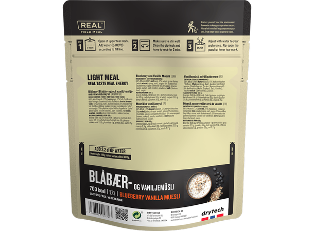 Real Turmat Frokost Blåbær og vaniljemüsli 