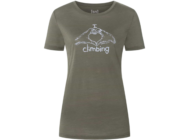 W I Love Climbing Tee Black Ink/Candy Melange M 