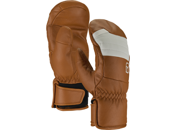 Full Leather Mitten W Bristle Brown S 