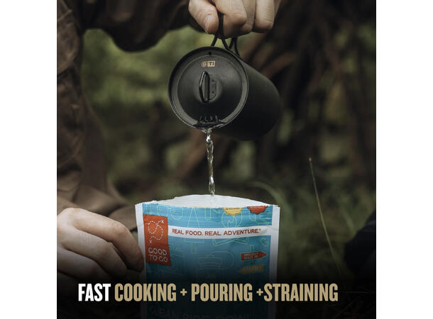 GeoPress® Ti Fil& P Bottle Plus Cook Lid 710ml Black Edition 