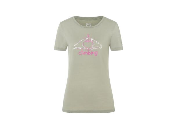 W I Love Climbing Tee Dried Sage/Gin Fizz/Natural White XL 