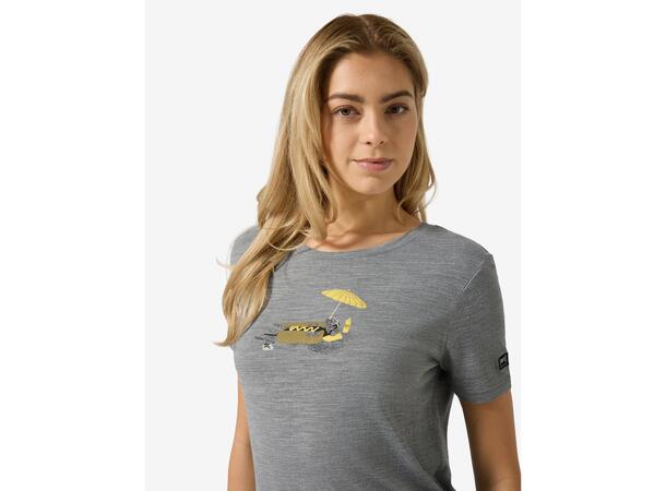 W Hot Dog Tee Cashmere Grey Melange/Various XS 