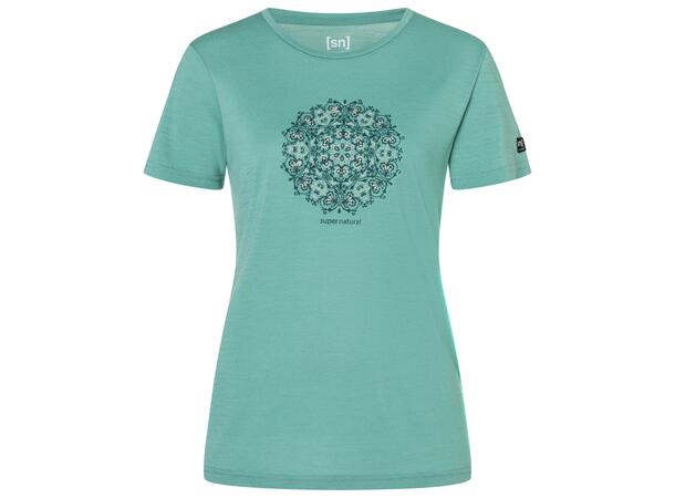 W Ornament Tee Lagoon Green/Pacific/Feather Grey M 