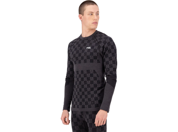 Ascender Merino Seamless Long Sleeve M's Forged Iron/Black L 
