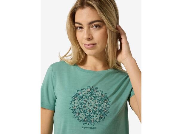 W Ornament Tee Lagoon Green/Pacific/Feather Grey S 