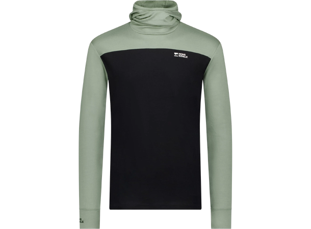 Yotei Merino Powder Hood Long Sleeve Willow/Black L 