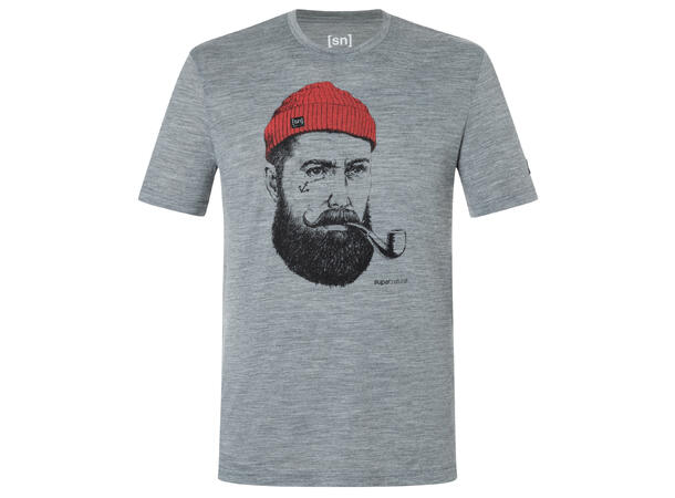 M Stian Sailor Tee Cashmere Grey Melange/Jet Black M 