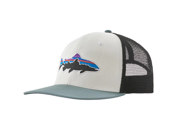 Fitz Roy Trout Trucker Hat White w/Blue Sage 