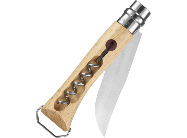 Opinel Corkscrew N°10 Kniv med flaske- og vinflaskeåpner 