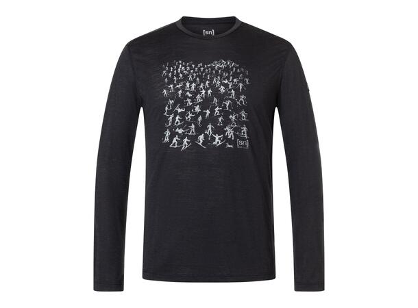 M Free Ski Tickets Ls Jet Black/Vapor Grey XL 