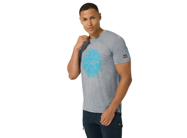 M Salt & Rock Tee Cashmere Grey Melange/Blue Heaven L 