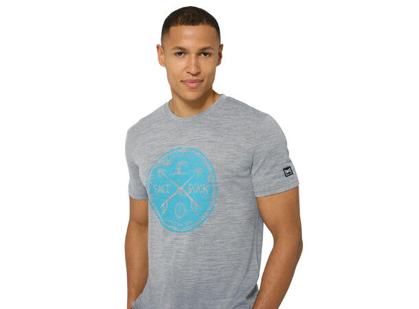 M Salt & Rock Tee Cashmere Grey Melange/Blue Heaven L 