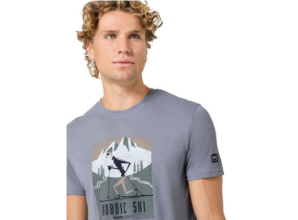 M Nordic Ski Tee Foggy Blue/Various S 