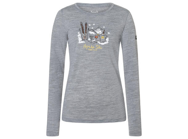 W Apres Ski Ls Cashmere Grey Melange/Various XS 