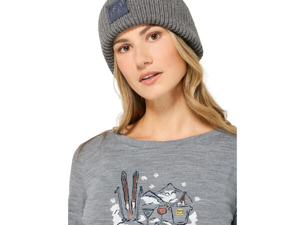 W Apres Ski Ls Cashmere Grey Melange/Various XS 
