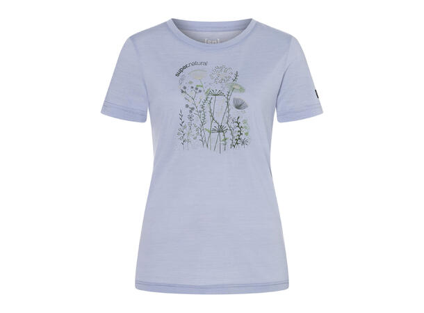 W Rock Flowers Tee Forget Me Not Blue/Various XS 