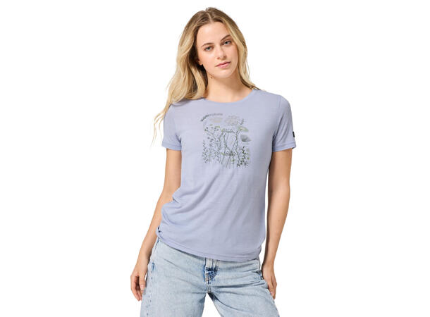 W Rock Flowers Tee Forget Me Not Blue/Various XS 